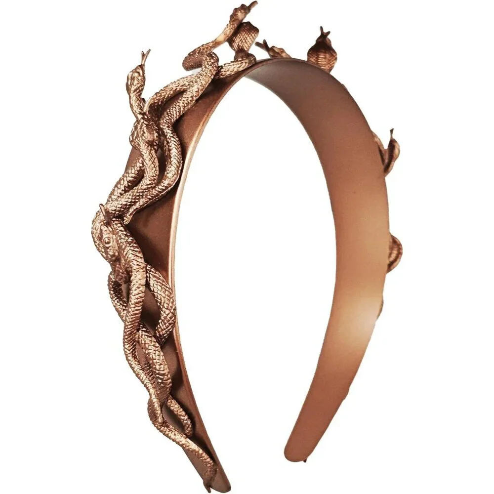 Greek Medusa Snake Headband for Women Bronze Costume Cosplay Halloween